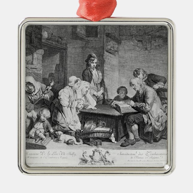 Adorno Metálico La lectura de la biblia (Frente)