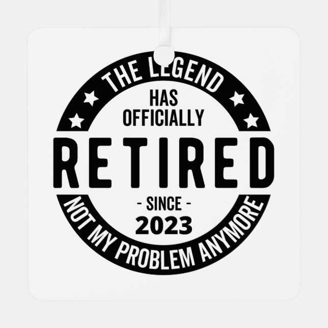 Adorno Metálico La Leyenda Se Ha Retirado Oficialmente, Retirada 2 (Anverso)