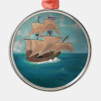 Adorno Metálico La llegada del Mayflower