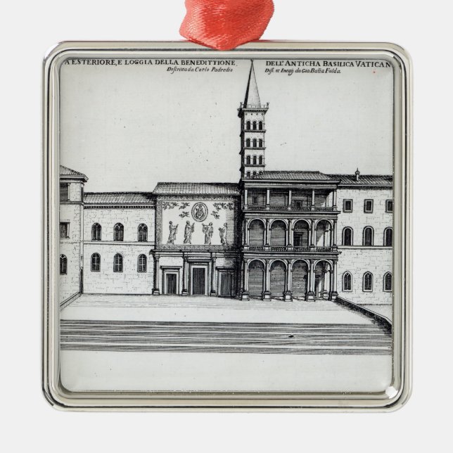 Adorno Metálico La logia de la bendición del Vatican viejo (Frente)