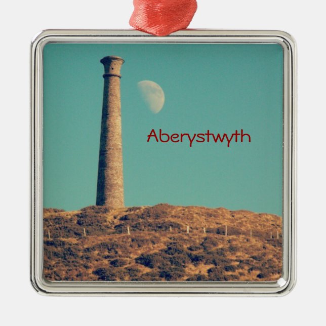 Adorno Metálico La luna y una torre: Aberystwyth (Frente)
