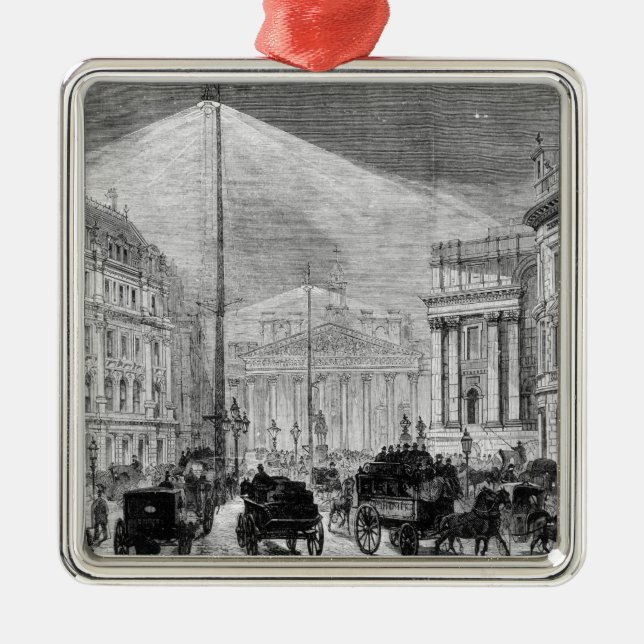 Adorno Metálico La luz eléctrica en la mansión (Frente)