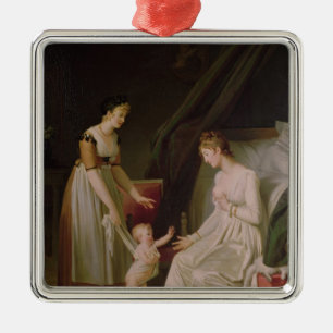 Adorno Metálico La madre de amamantamiento