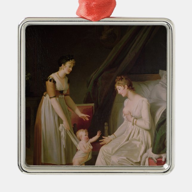 Adorno Metálico La madre de amamantamiento (Frente)