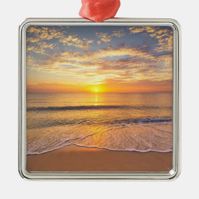 Adorno Metálico La mañana Sun en la playa (Frente)