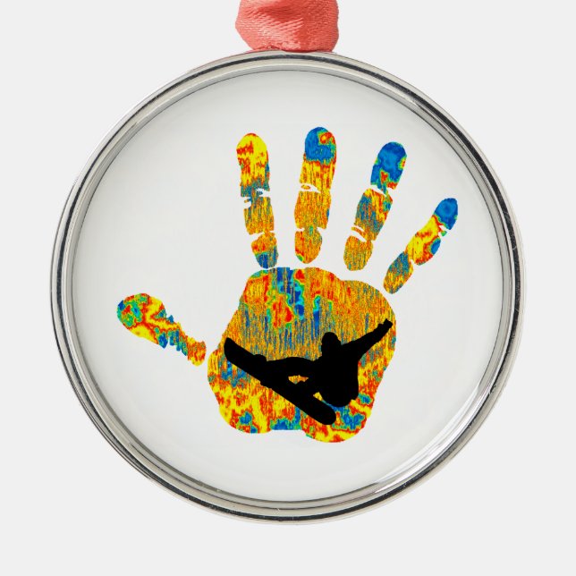 ADORNO METÁLICO LA MANERA DE LAS SNOWBOARD (Frente)