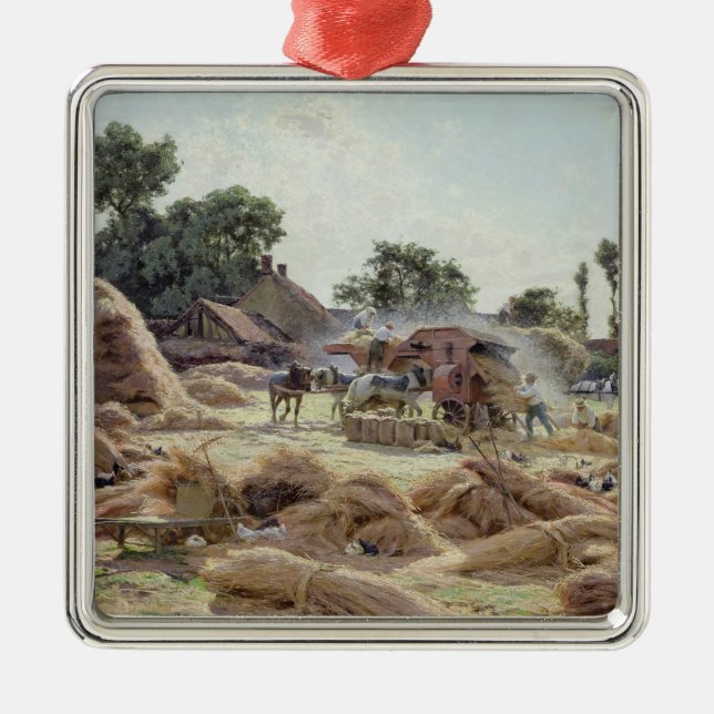 Adorno Metálico La máquina trilladoa 1896 (Frente)