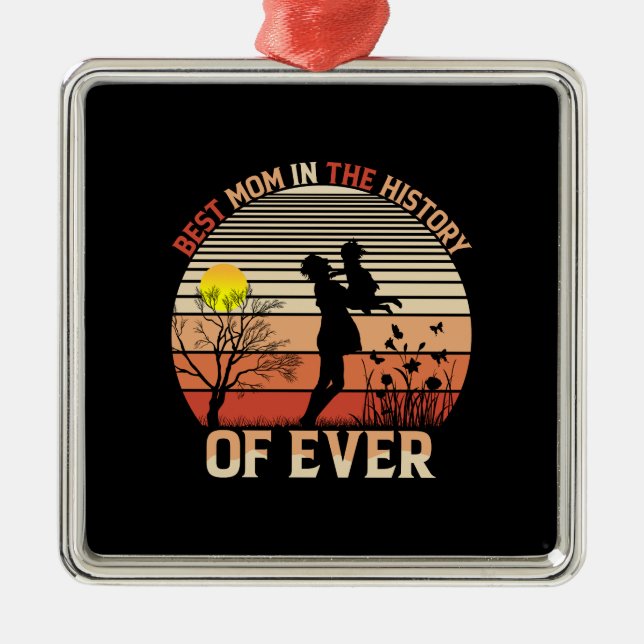 Adorno Metálico La Mejor Mamá De La Historia (Frente)