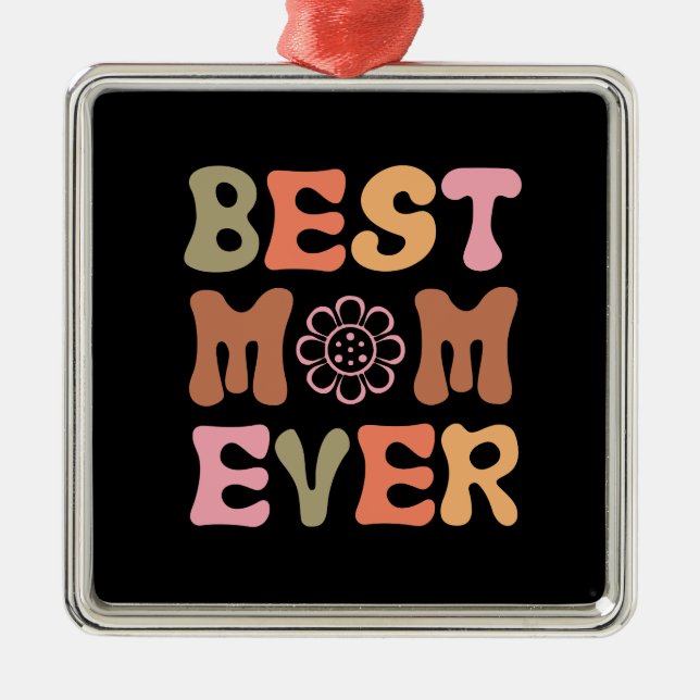 Adorno Metálico La mejor mamá de todos los tiempos (Frente)