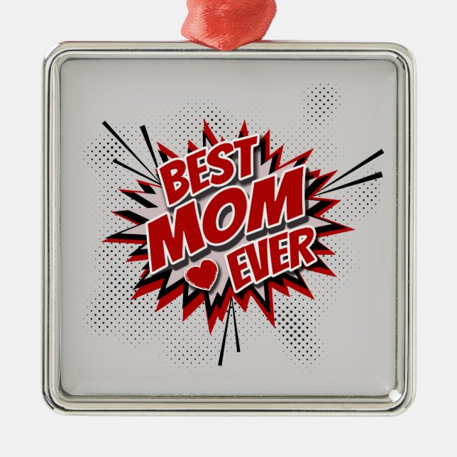Adorno Metálico La mejor mamá de todos los tiempos (Frente)