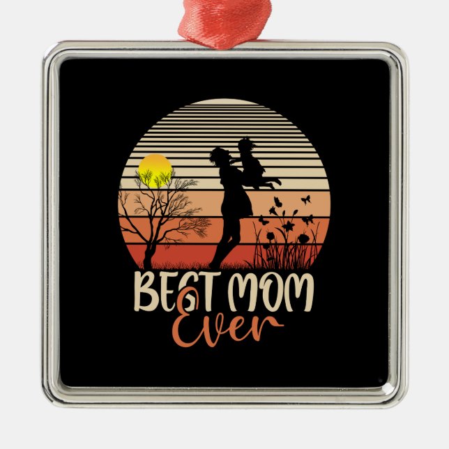 Adorno Metálico La mejor mamá de todos los tiempos (Frente)