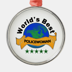Adorno Metálico La mejor mujer policía del mundo