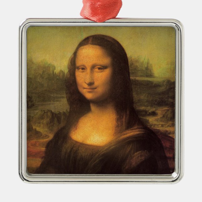 Adorno Metálico La Mona Lisa de Leonardo Da Vinci (Frente)
