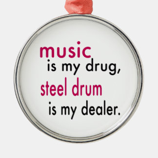 Adorno Metálico La música es mi droga, el tambor de acero es mi