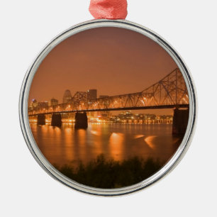 Adorno Metálico La noche de Louisville Kentucky enciende el puente