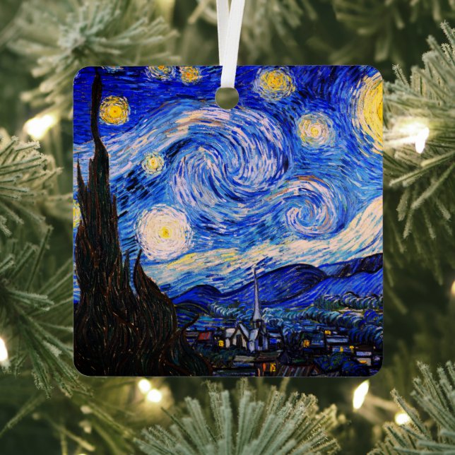 Adorno Metálico La noche estrellada de Vincent Van Gogh (in situ)