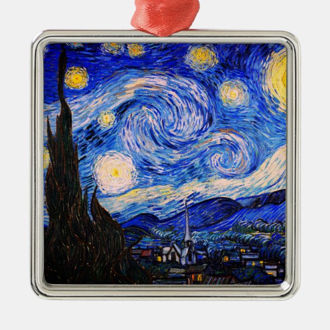 Adorno Metálico La noche estrellada de Vincent Van Gogh (Frente)