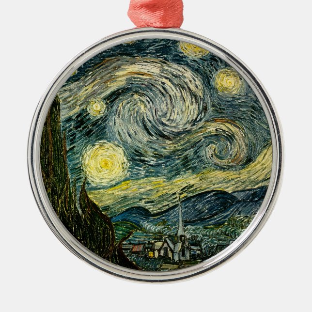 Adorno Metálico La noche estrellada de Vincent van Gogh (1889) (Frente)