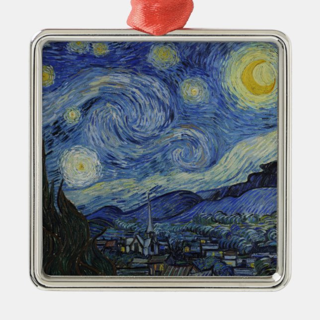 Adorno Metálico La noche estrellada (Vincent van Gogh) (arte famos (Frente)