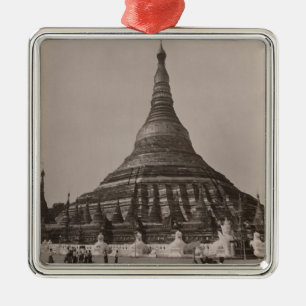 Adorno Metálico La pagoda de Shwedagon en Rangoon, Birmania,