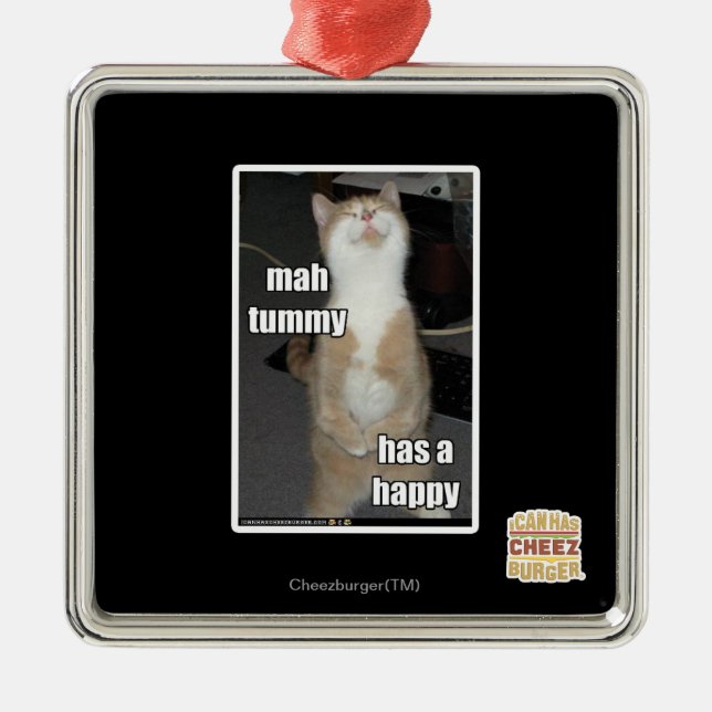 Adorno Metálico La panza del Mah tiene un feliz (Frente)