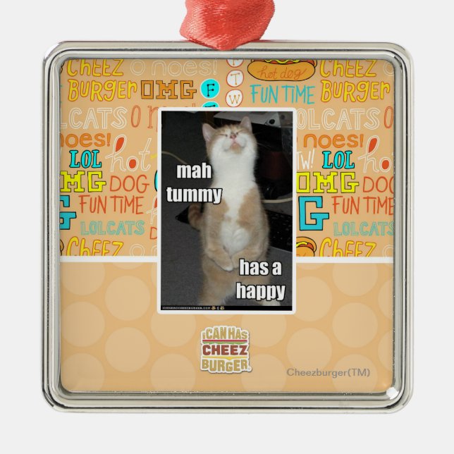 Adorno Metálico La panza del Mah tiene un feliz (Frente)