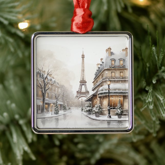 Adorno Metálico La París elegante de los Navidades (Árbol)