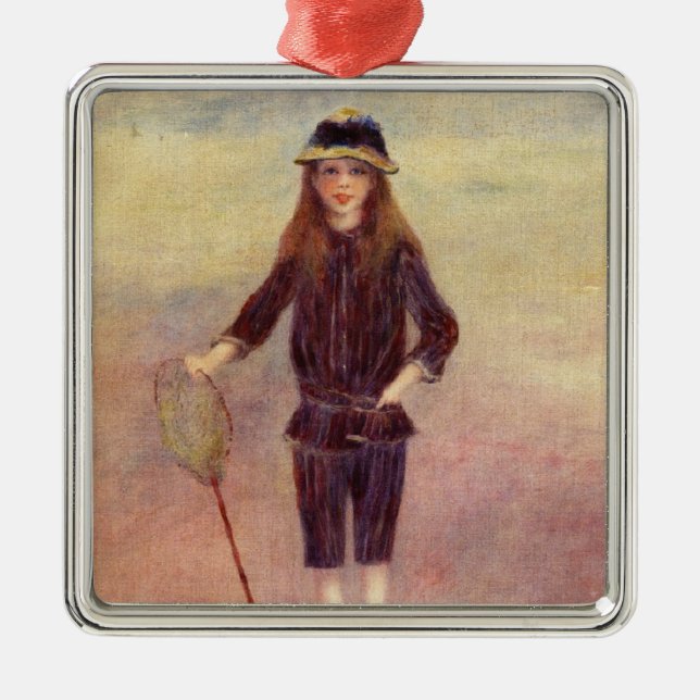 Adorno Metálico La pequeña pescadora (de Pierre-August Renoir Ce) (Frente)