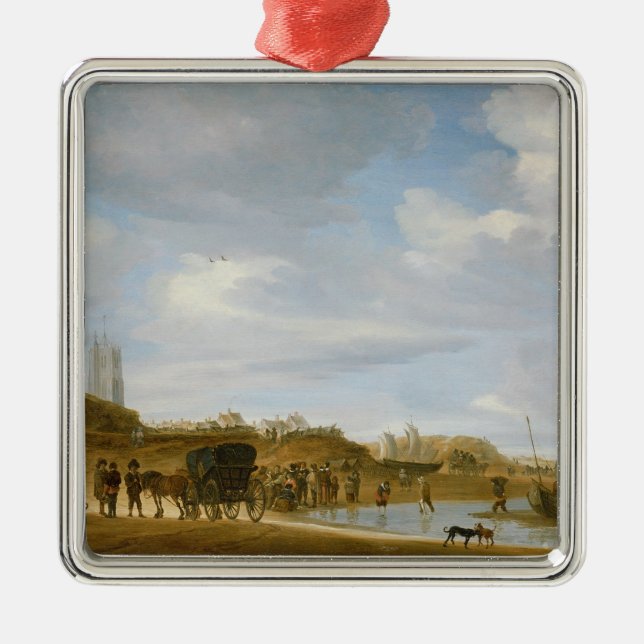 Adorno Metálico La playa en Egmond-an-Zee (Frente)