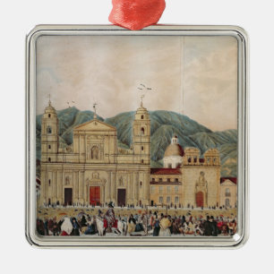Adorno Metálico La plaza de Bolivar, Bogotá, 1837