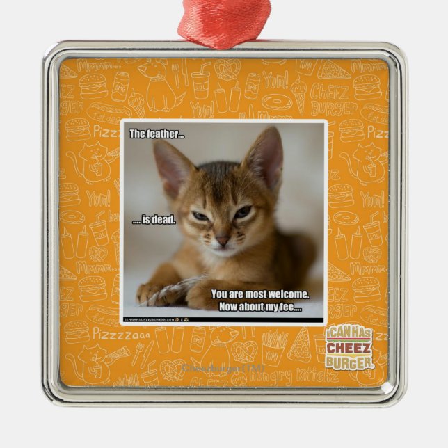 Adorno Metálico La pluma es muerta (Frente)