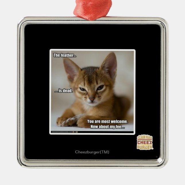 Adorno Metálico La pluma está muerta. (Frente)