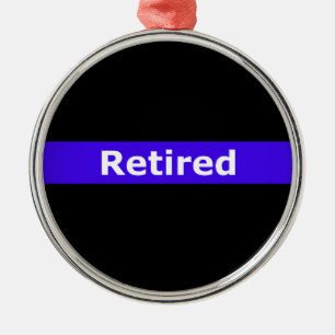 Adorno Metálico La policía Retirted enrarece Blue Line