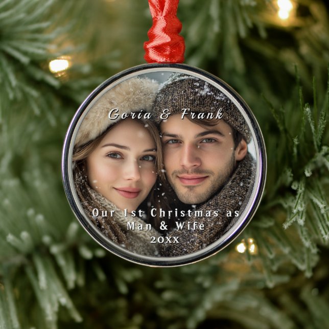 Adorno Metálico La primera foto personal de Navidad (Árbol)