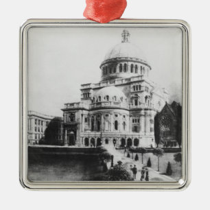 Adorno Metálico La primera iglesia de Cristo, científico en Boston