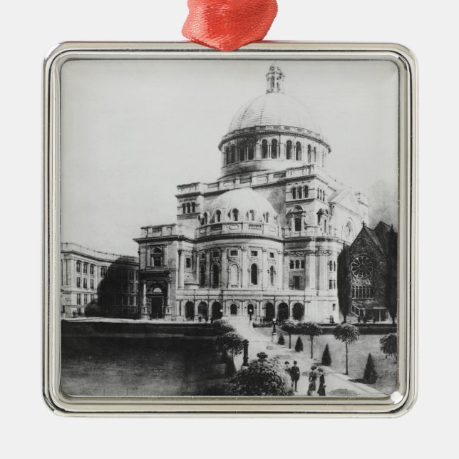 Adorno Metálico La primera iglesia de Cristo, científico en Boston (Frente)