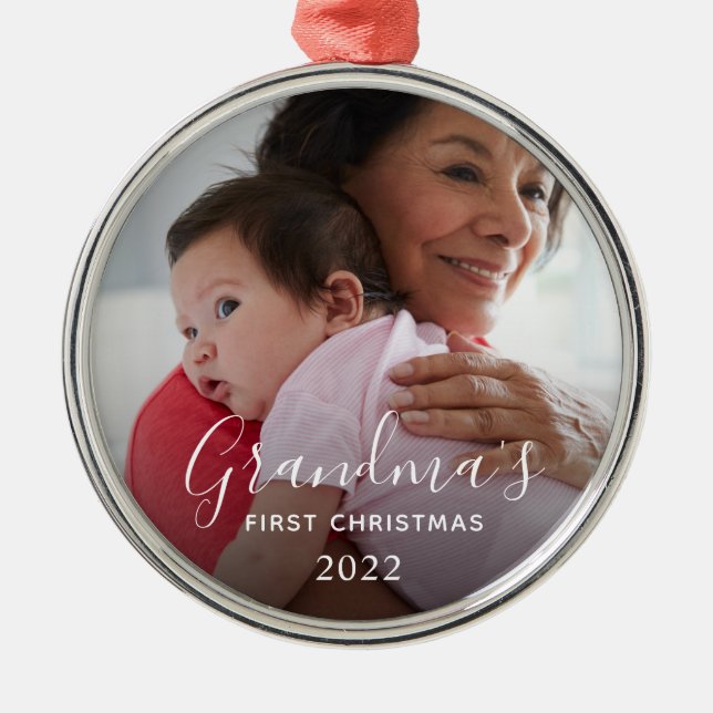 Adorno Metálico La primera Navidad de la abuela (Frente)