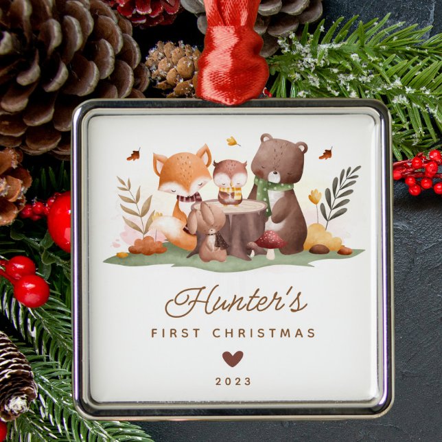 Adorno Metálico La primera Navidad de los animales de Woodland (Subido por el creador)