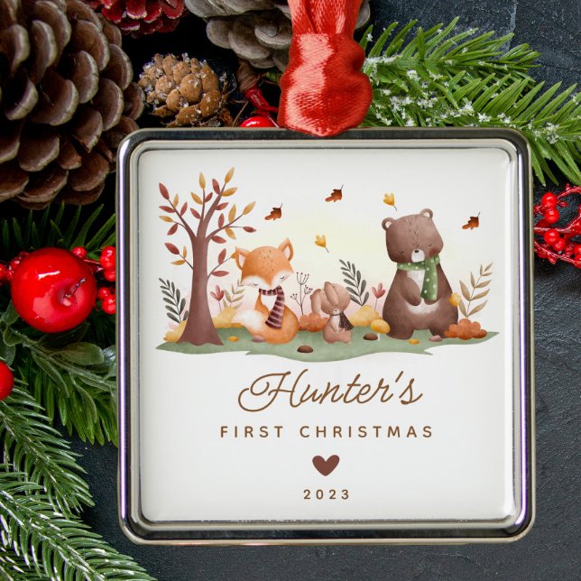 Adorno Metálico La primera Navidad de los animales de Woodland (Subido por el creador)