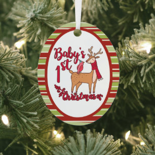 Adorno Metálico La primera Navidad del bebé