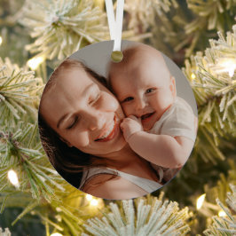 Adorno Metálico La primera Navidad del bebé Minimal Foto