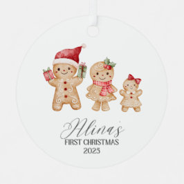 Adorno Metálico La primera Navidad personalizada de Alina para beb