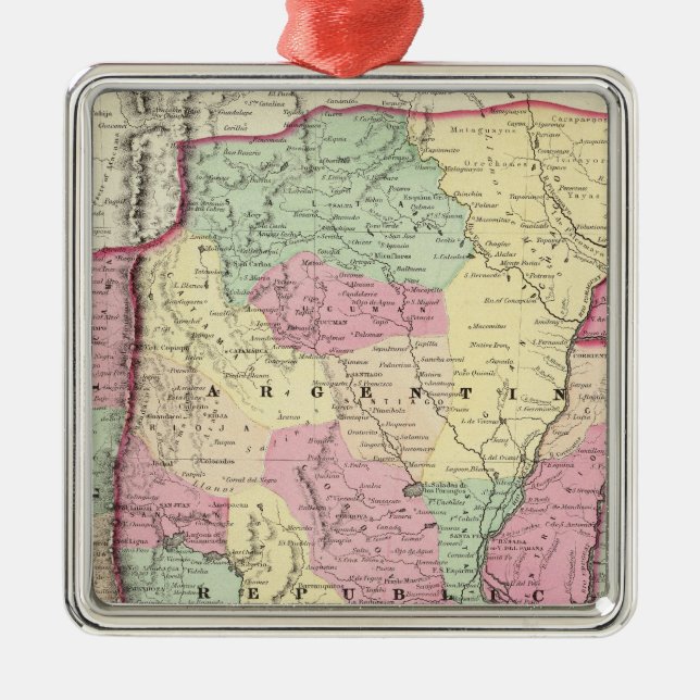 Adorno Metálico La República Argentina, chile, Uruguay y Paraguay (Frente)