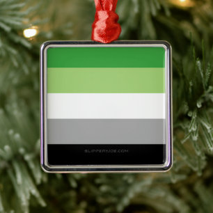 Adorno Metálico La romántica bandera del orgullo de SlipperyJoe ob