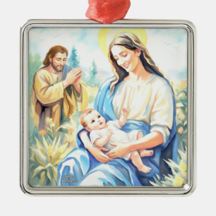 Adorno Metálico La Sagrada Familia - Natividad