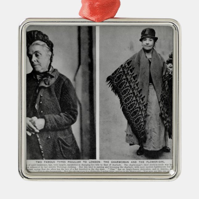 Adorno Metálico La señora de la limpieza y el florista (Frente)