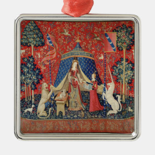 Adorno Metálico La señora y el unicornio: "A mi solamente desire