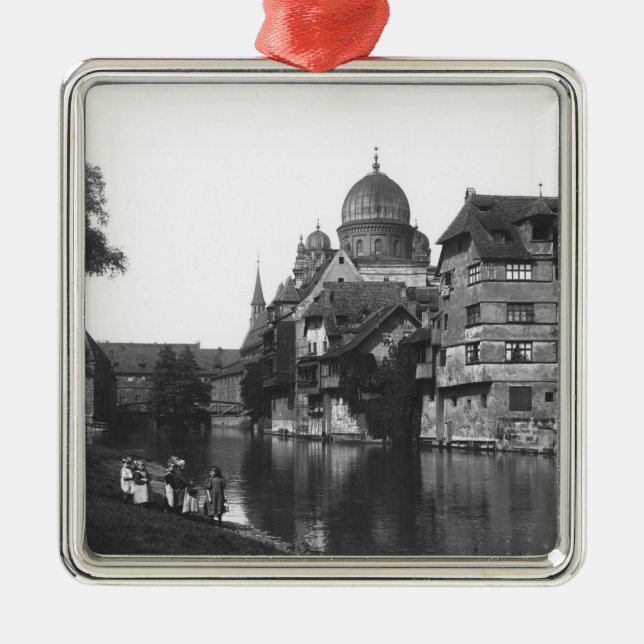 Adorno Metálico La sinagoga en Nuremberg, c.1910 (Frente)