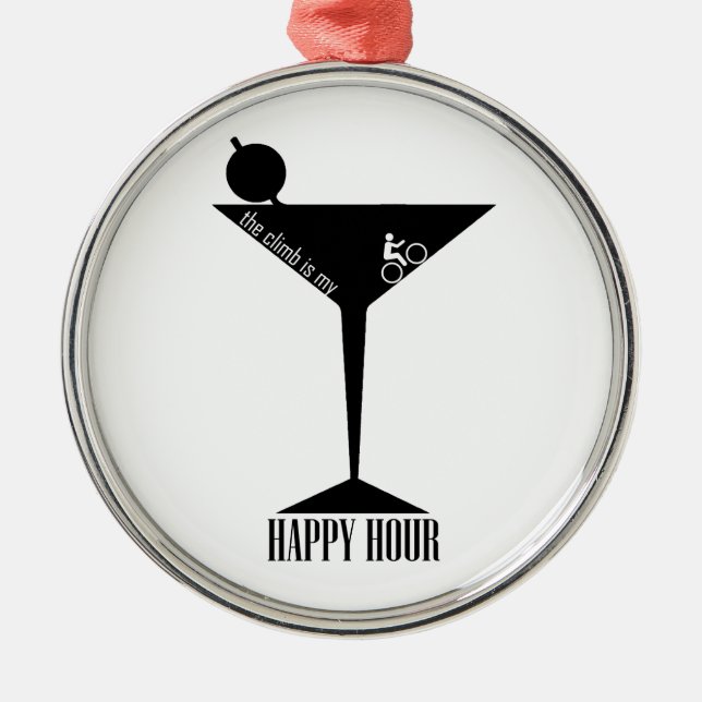 Adorno Metálico La subida es mi hora feliz (Frente)