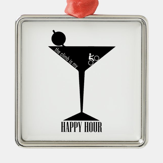 Adorno Metálico La subida es mi hora feliz (Frente)